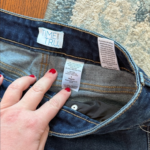 Time and Tru Navy Straight Leg Jeans - Picture 3 of 5